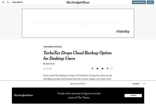 
                            7. TurboTax Drops Cloud Backup Option for Desktop Users - The New ...