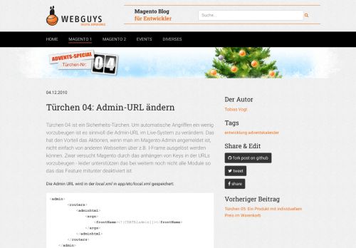 
                            13. Türchen 04: Admin-URL ändern | webguys.de