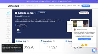 
                            12. Turecibo.com.ar Analytics - Market Share Stats & Traffic Ranking