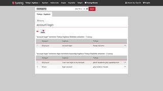 
                            4. Tureng - account login - Türkçe İngilizce Sözlük
