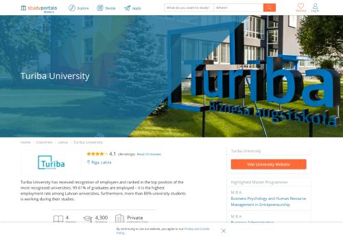 
                            13. Turiba University - Riga - Latvia - MastersPortal.com