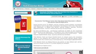 
                            7. Türk Eczacıları Birliği - Eczanelerden Tıbbi Malzeme Temini, Ürün ...