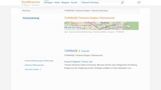 
                            12. TURKBASE Türkische Singles › Passwort Nürnberg - StadtBranche