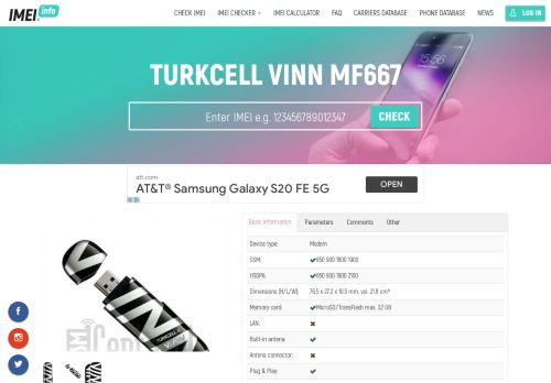 
                            11. TURKCELL Vinn MF667 Specification - IMEI.info