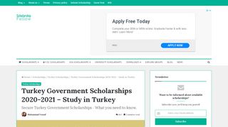 
                            11. Turkey Government Scholarships 2019-2020 - ScholarshipFellow