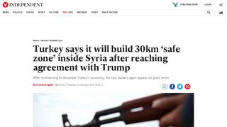 
                            10. Turkey says it will build 30km 'safe zone' inside Syria after reaching ...