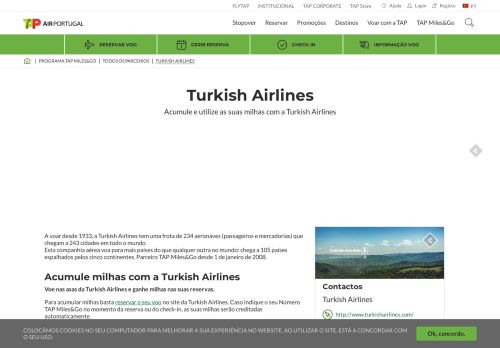 
                            9. Turkish Airlines - acumule e use milhas | TAP Air Portugal