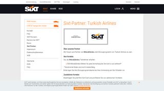 
                            11. Turkish Airlines Car Rental | Earn miles with Sixt rent a car