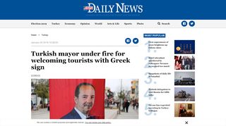 
                            6. Turkish mayor under fire for welcoming tourists with Greek sign ...