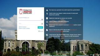 
                            1. Türkiye Bursları Sisteme Giriş Ekranı