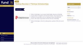 
                            13. Türkiye Bursları // Türkiye Scholarships - fund  it