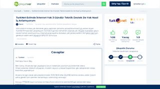 
                            12. TurkNet Evimde İnternet Yok 3 Gündür Teknik Destek De Yok Nasıl ...