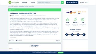 
                            11. TurkNet'ten 4 Gündür İnternet Yok! - Şikayetvar