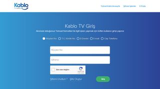 
                            1. Türksat Kablo Online İşlemler Sayfasına Hoş Geldiniz