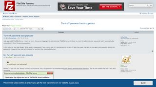 
                            8. Turn off password auto-populate - FileZilla Forums