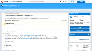 
                            3. Turn off 'safemode' on tumblr w/o signing in? : NSFW_Conversation ...