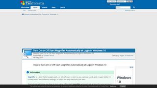 
                            10. Turn On or Off Start Magnifier Automatically at Login in Windows ...