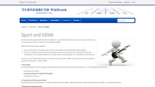 
                            8. Turnerbund Wülfrath - Sport und GEMA