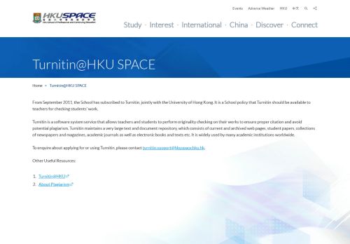 
                            7. Turnitin@HKU SPACE - HKU SPACE