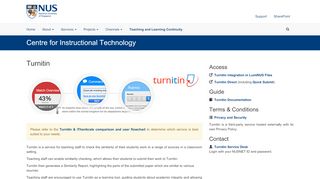 
                            2. Turnitin - Centre for Instructional Technology - NUS