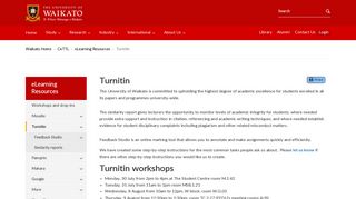 
                            6. Turnitin - eLearning Resources: University of Waikato