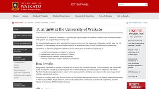 
                            7. Turnitin - ICT Self Help : University of Waikato