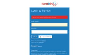 
                            9. Turnitin Login Page