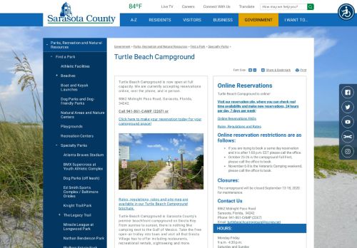 
                            5. Turtle Beach Campground | Sarasota County, FL