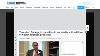 
                            10. Tusculum College to transition to university - Knoxville News Sentinel