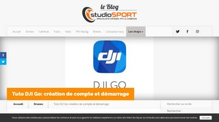 
                            13. Tuto DJI Go: création de compte et démarrage - studioSPORT