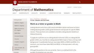 
                            9. Tutor & Grader Job Positions: Undergraduate: Student ...