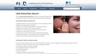 
                            11. Tutor Referral/find a tutor - LDA - Learning Difficulties Australia