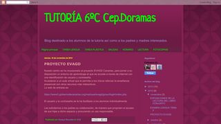 
                            7. TUTORÍA 6ºC Cep.Doramas: PROYECTO EVAGD