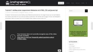 
                            11. Tutorial 1: Aufbau einer responsiven Webseite mit HTML, CSS und ...