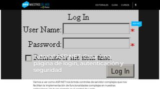
                            1. Tutorial ASP.NET: Crear una página de login, autenticación y seguridad