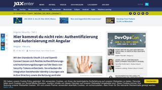 
                            10. Tutorial: Authentifizierung und Autorisierung mit Angular 2.0 - JAXenter