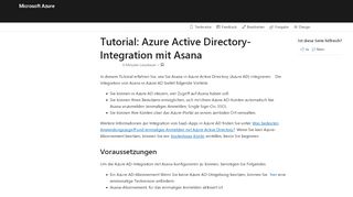 
                            13. Tutorial: Azure Active Directory-Integration mit Asana | Microsoft Docs