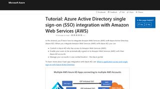 
                            11. Tutorial: Azure Active Directory integration with Amazon ...