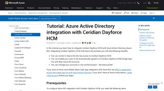 
                            9. Tutorial: Azure Active Directory integration with Ceridian Dayforce ...