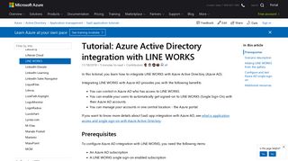 
                            9. Tutorial: Azure Active Directory integration with LINE WORKS ...
