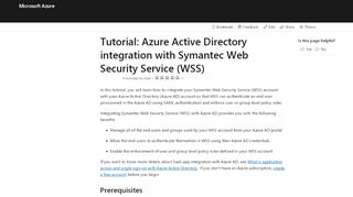 
                            13. Tutorial: Azure Active Directory integration with Symantec Web ...