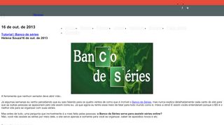 
                            12. Tutorial | Banco de séries - Maníacos por Reviews