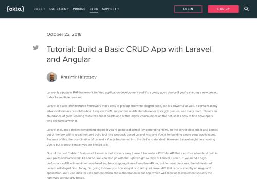 
                            4. Tutorial: Build a Basic CRUD App with Laravel and Angular | Okta ...