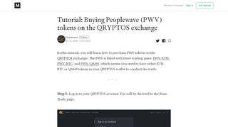 
                            10. Tutorial: Buying Peoplewave (PWV) tokens on the ...