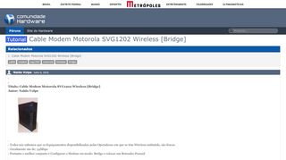 
                            12. Tutorial - Cable Modem Motorola SVG1202 Wireless [Bridge]