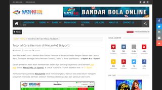 
                            7. Tutorial Cara Bermain di Macau442 (I-Sport) - Bandar Bola Online ...