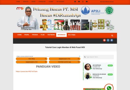 
                            9. Tutorial Cara Login Member di Web Pusat MSI – PT. Mahkota ...