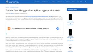 
                            3. Tutorial Cara Menggunakan Aplikasi Hypstar di Android - Carisinyal