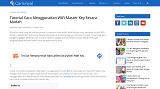 
                            4. Tutorial Cara Menggunakan WiFi Master Key Secara Mudah - Carisinyal