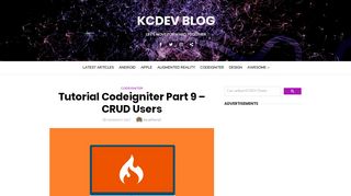 
                            9. Tutorial Codeigniter Part 9 - CRUD Users - KCDEV BLOG
